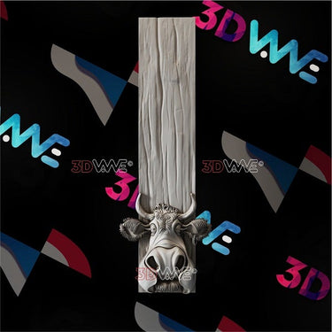 FUNNY COW SIGN 3d stl 3DWave.us